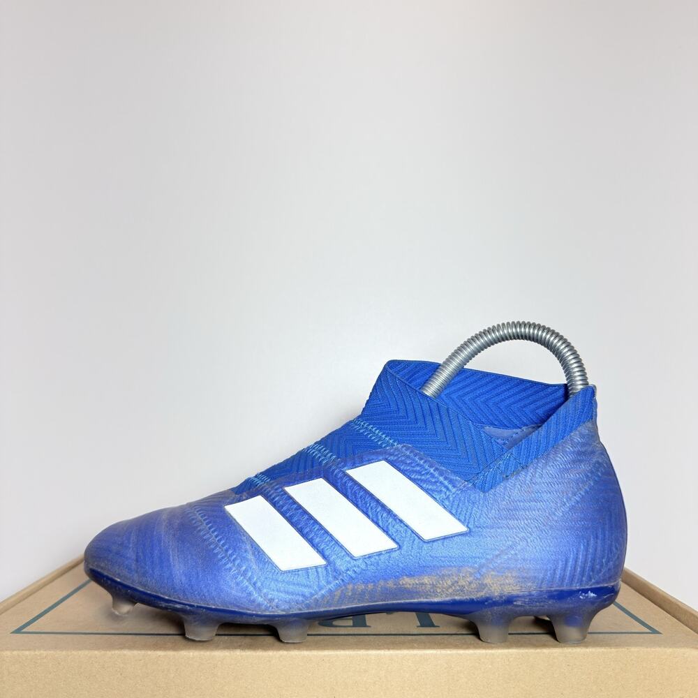 Adidas Nemeziz 18.3 FG Youth Boys Soccer Cleats Size 4 Blue White Firm Ground